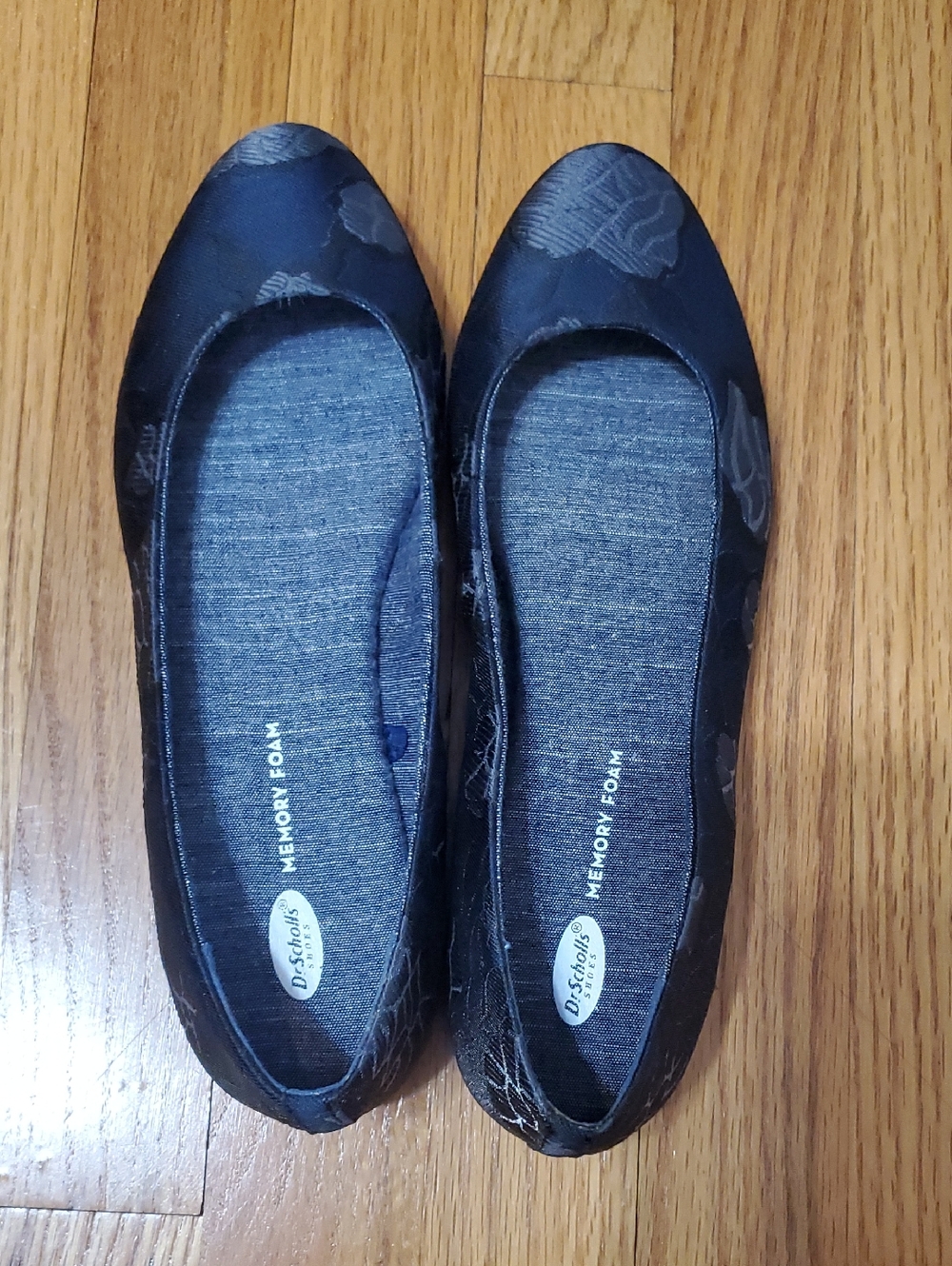 Dr. Scholl's Black Floral Ballet Flats